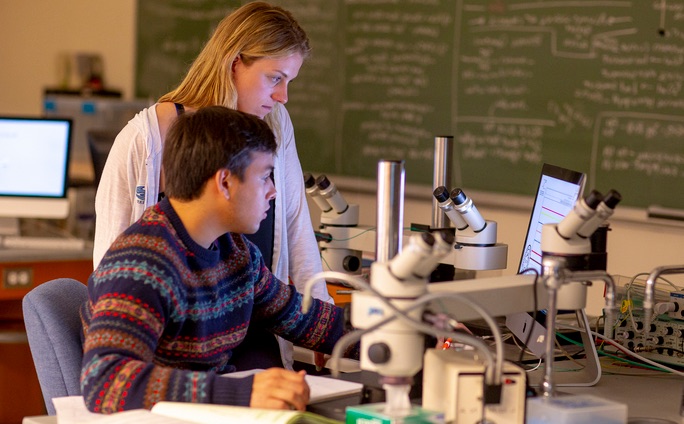 Research students in lab